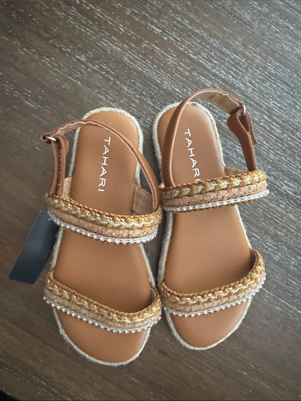 Tahari Braided double-strap espadrille sandals Size 2